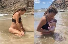 URGENTE: MULHER FAZ PARTO HUMANIZADO NA PRAIA E CHOCA A INTERNET