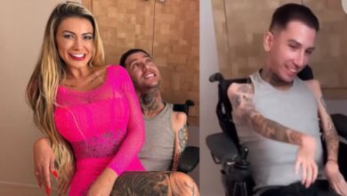 Andressa Urach com Gabriel Brito