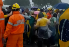 Descarga elétrica atinge ato pró-Bolsonaro em Brasília e provoca feridos entre manifestantes