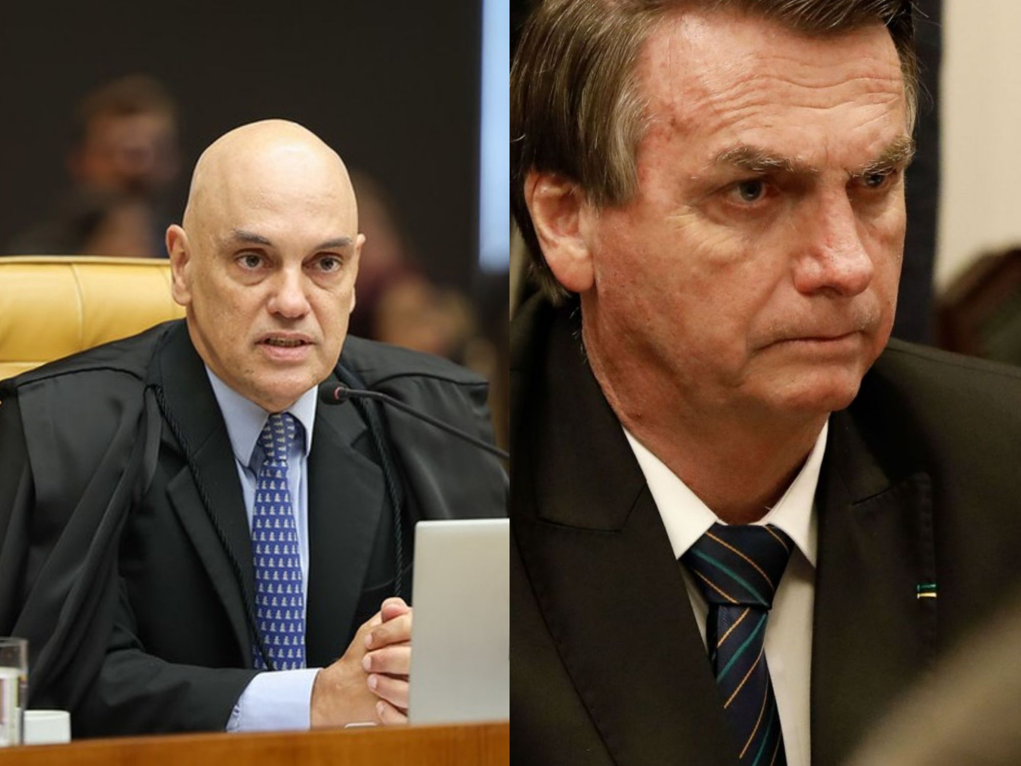 Alexadre de Moraes e Bolsonaro