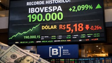 ibovespa 190 mil pontos recorde bolsa b3 dolar queda