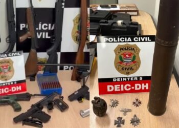 DEIC APREENDE ARSENAL CLANDESTINO E ENCONTRA SÍMBOLOS NAZISTAS EM RIO PRETO E BADY BASSITT