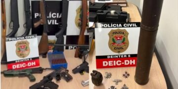DEIC APREENDE ARSENAL CLANDESTINO E ENCONTRA SÍMBOLOS NAZISTAS EM RIO PRETO E BADY BASSITT