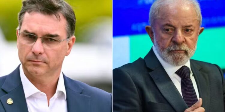 Pesquisa BTG Nexus mostra Lula com 47% e Flávio Bolsonaro com 44% em simulação de segundo turno para a eleição presidencial de 2026.